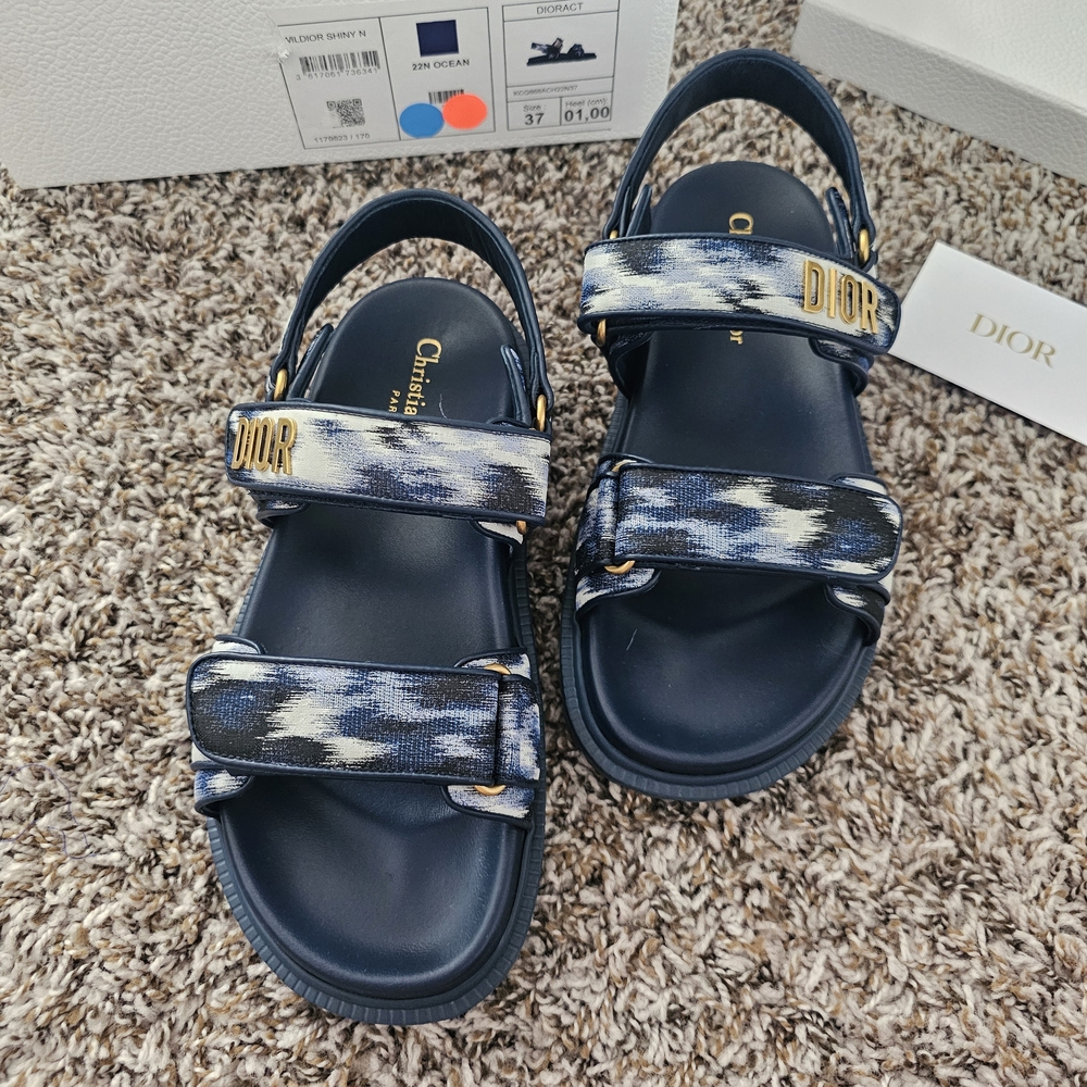 CHRISTIAN DIOR Technical Fabric Wildior Shiny Print Dioract Sandals